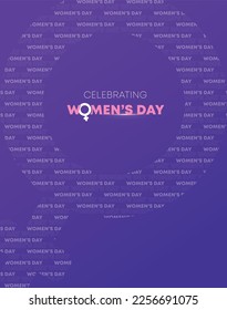 International women's day concept poster. Woman sign illustration background