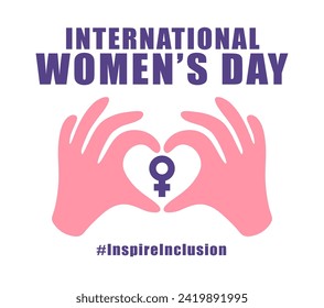 International womens day concept poster. Inspire Inclusion woman illustration background. 2024 women's day campaign theme - InspireInclusion