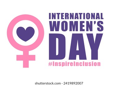 International womens day concept poster. Inspire Inclusion woman illustration background. 2024 women's day campaign theme - InspireInclusion