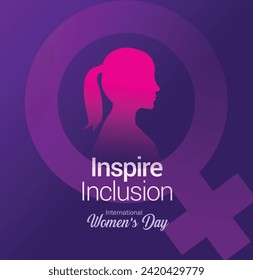 International womens day concept poster. Embrace equity woman