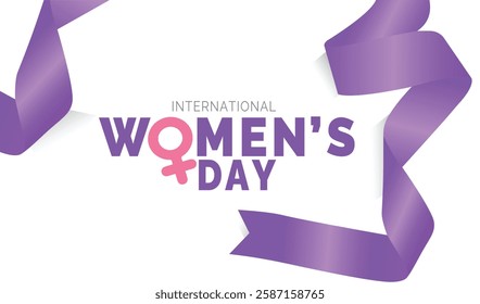 International women's day concept poster. Woman sign illustration background, Banner post women's day