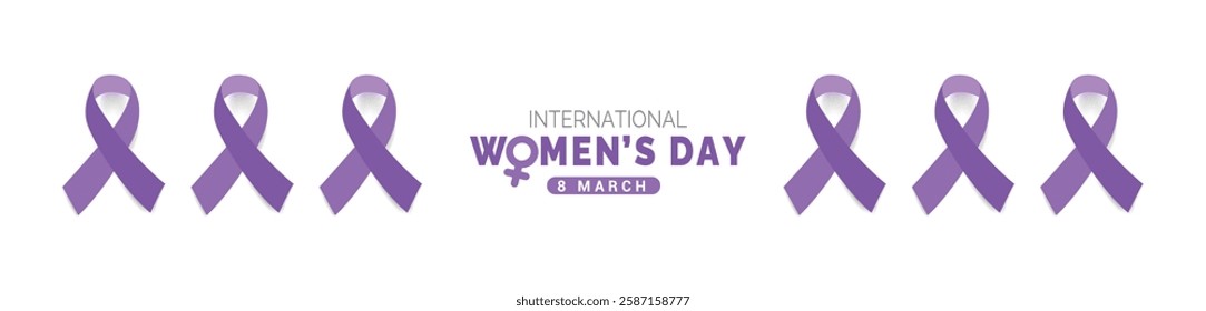 International women's day concept poster. Woman sign illustration background, Banner post women's day