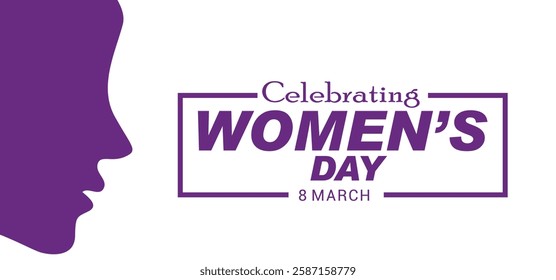 International women's day concept poster. Woman sign illustration background, Banner post women's day