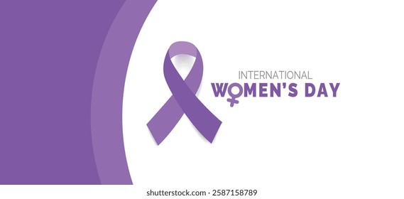 International women's day concept poster. Woman sign illustration background, Banner post women's day