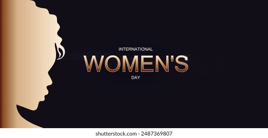 International Women's Day concept with a silhouette of a woman on a vibrant background