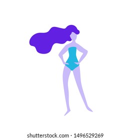 International Women's Day contemporary art vector illistration in flat style, feminism concept and woman freedom summer art.