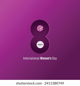 International Women's Day. Women's Day creative Concept. 8 March women's day.