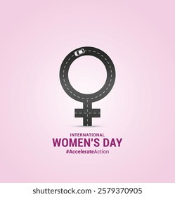 International women's day creative concept. happy womens day design for banner, poster, vector illustration.