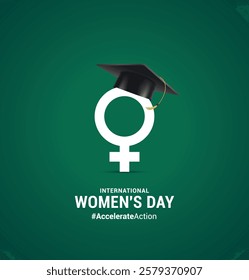 International women's day creative concept. happy womens day design for banner, poster, vector illustration.