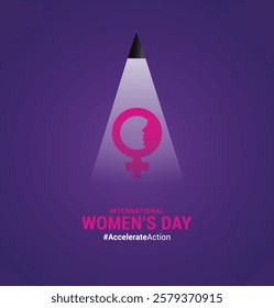 International women's day creative concept. happy womens day design for banner, poster, vector illustration.