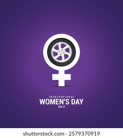 International women's day creative concept. happy womens day design for banner, poster, vector illustration.