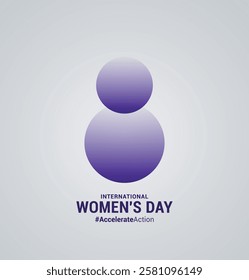 International Women's Day creative concept. happy womens day design for banner, poster, vector illustration.