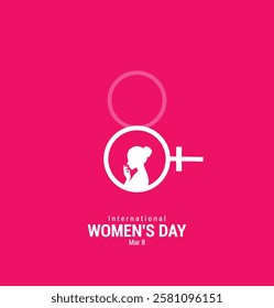 International Women's Day creative concept. happy womens day design for banner, poster, vector illustration.