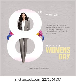 international women's day creative greeting design