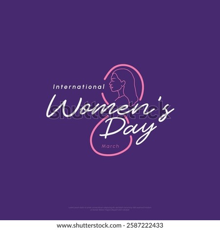 international womens day creative typography banner design. Women's Day vector design. March 8, International Women's Day.