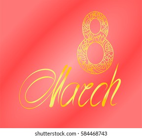 The international women's day design background. Vector illustration hand drawn.