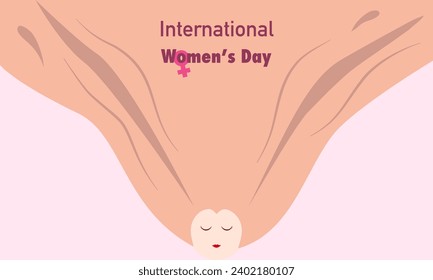 International Women's Day Design - Happy Women's Day celebrations concept template for greeting card ,advertising, banners, leaflets, flyer or website