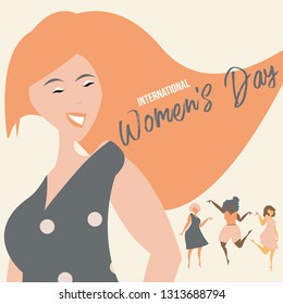 International Women's Day. Design templates for postcard, poster, and other