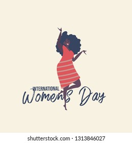 International Women's Day. Design templates for postcard, poster, and other