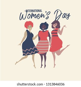 International Women's Day. Design templates for postcard, poster, and other