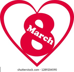 International Women's Day, the eighth of March, a symbol of the holiday, holiday