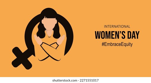 International Women's Day Embrace Equity. The concept of gender equality, equality, respect. Women's Day. Vector illustration