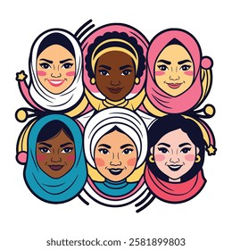 International women's day equal rights for all vector illustration 1