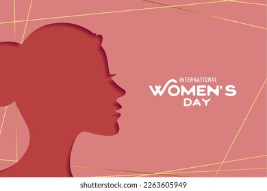 international women's; day event background in paper cut style vector