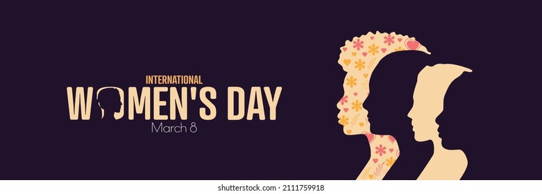 International Women's Day flat banner.