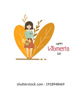 International Women's Day. Flat design with the theme of world women's day. Suitable for templates, greeting cards, wallpapers and more.