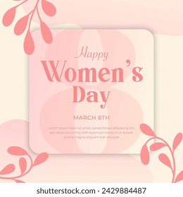 International Women's Day Flat Design  vector  happy women element vector