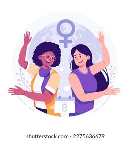 International women's day flat illustration