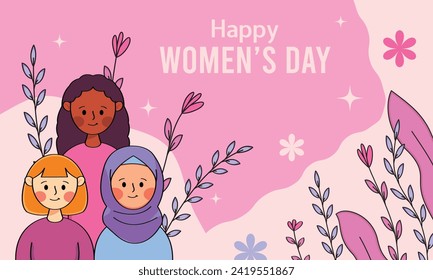 international women's day flat illustration vector