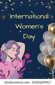 International Women's Day girl illustration