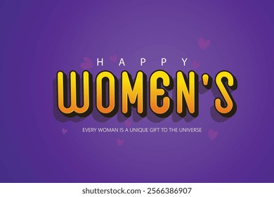 International Women's Day Graphic with Inspirational Quote and Decorative Heart