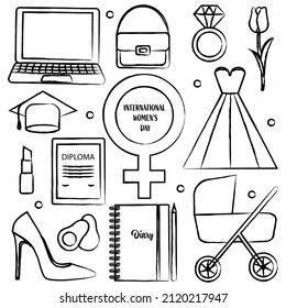 International Women's Day Graphic Set