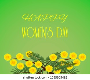 International Women's Day greeting card, bright spring banner, creative vector illustration