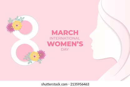 international women's day greeting card design.