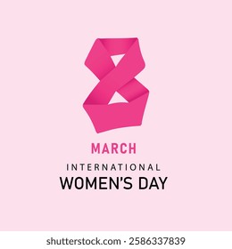 International Women's Day greeting card. 8 March poster vector design