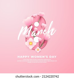 International women's day greeting design