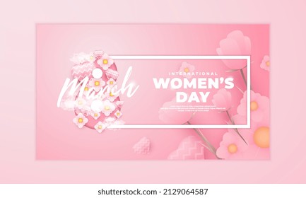 International women's day greeting design