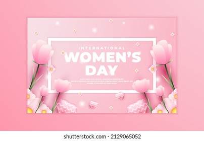 International women's day greeting design