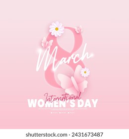 International women's day greeting design