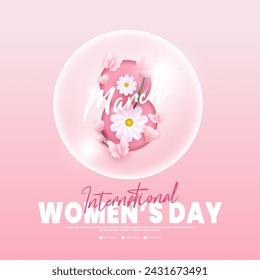 International women's day greeting design