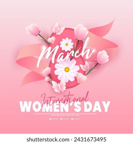 International women's day greeting design