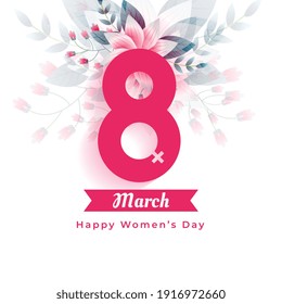 international womens day greeting flowers background