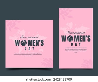 International Women's Day greeting social media post and story template
