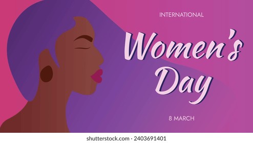 International Women's Day. Happy Women's Day. IWD. 8 march. Women's History Month. Pink poster. Girl power. Feminine power. Women's history. Feminism.