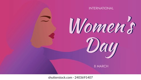 International Women's Day. Happy Women's Day. IWD. 8 march. Women's History Month. Pink poster. Girl power. Feminine power. Women's history. Feminism.