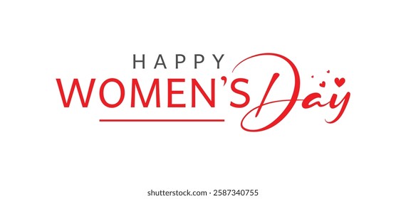 International Women's Day, Happy Women's Day logo design. Women's, Love, Women's Day editable logo template.